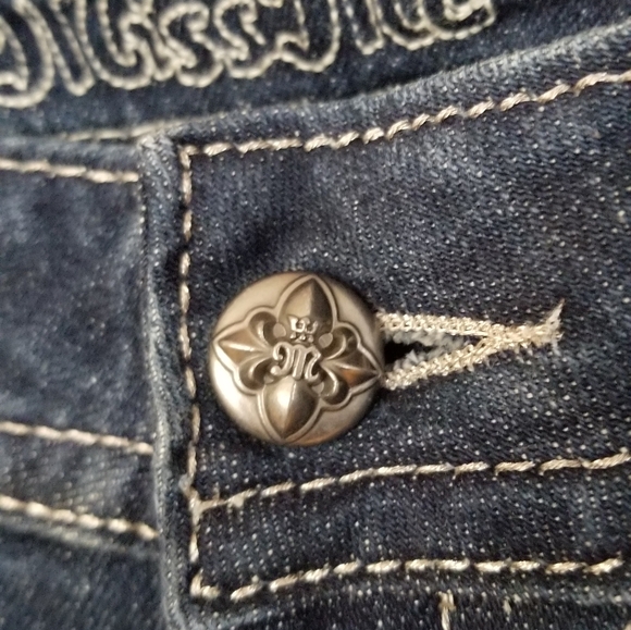 MISS ME women's blue denim jeans size 27"×31" exclusive design for buckle.com - Picture 6 of 14